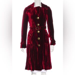 Cynthia Steffe Velvet Long Sleeve Dress in Rich Burgundy